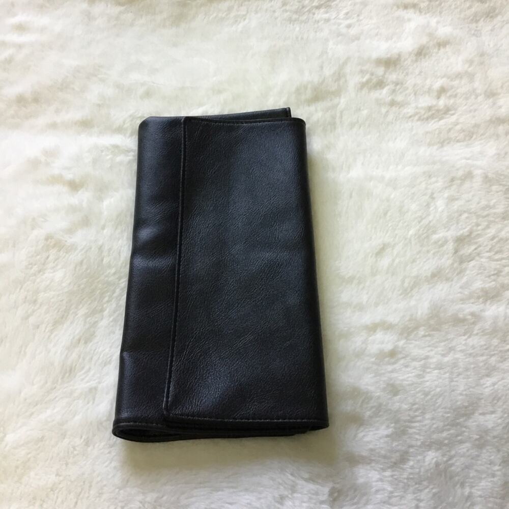 Black Leather Makeup Case